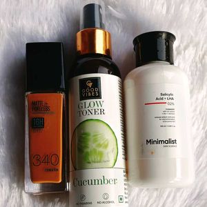 Face Wash, Toner And Foundation Combo