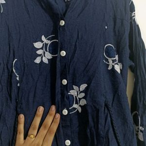 Blue & White Upside Down Kurti