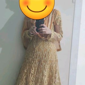 Golden Anarkali Now Available In Offer