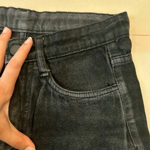 Charcoal Grey Stone Washed Jeans