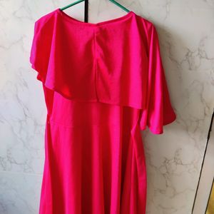 Pinkish Coral One Piece Dress For Girls