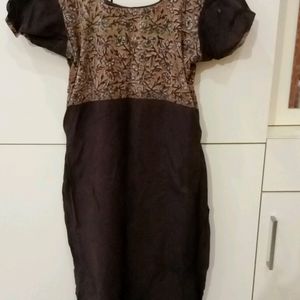 Brown Cotton Kurta