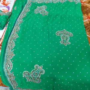 Women Heavy Stone Work Saree