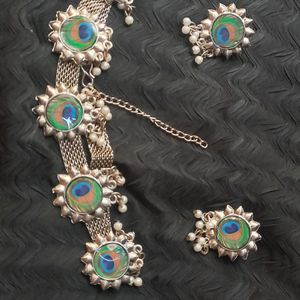 Peacock Oxidized Jewelery Set