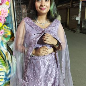 Beautiful Lavender Colour Lahenga In Mint Conditio