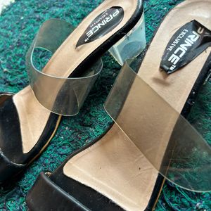 Combo Black Heel& Lavander Flat