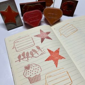 Stamps And ink Pads Set