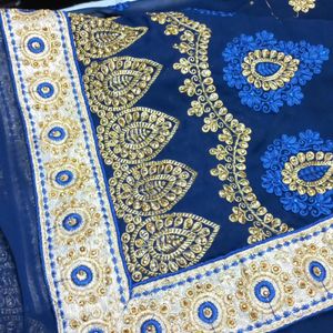 Heavy Work Lehnga Style Saree