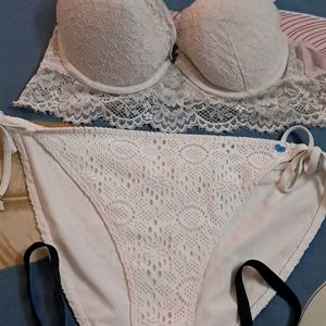 Combo Of Four Imported Fabric  Hnm  Bra N Panty