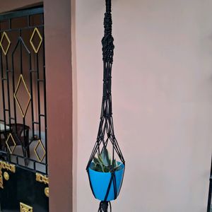 Macrame Black Colour Flower Pot Hanging