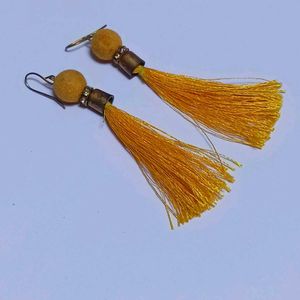 Yellow Earrings For Haldi Ceremony