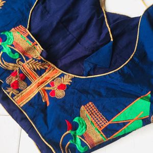 Blue Color Lhenga Choli