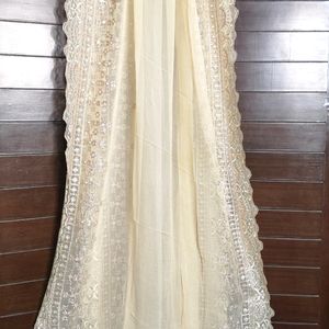 Women Embroidered Chikankari Semi Stitched Fabric