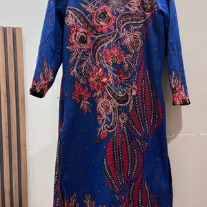 Blue Woollen Designer Kurta