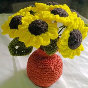 Crochet Sunflower 🌻 With Pot