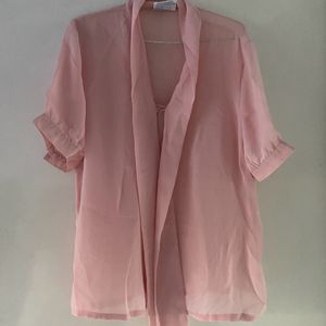 Light pink Sheer Shirt Top