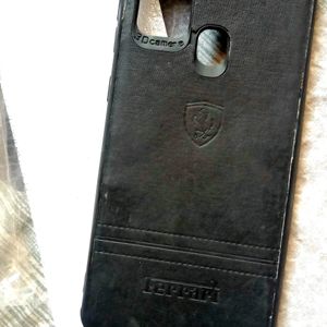 Oppo A53 Mobile Cover (Ferrari Logo Embossed )