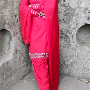 Red Salwar Suit.