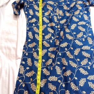 Cotton Golden Printed Kurta