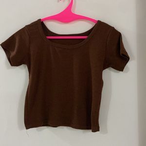 Brown Crop Top