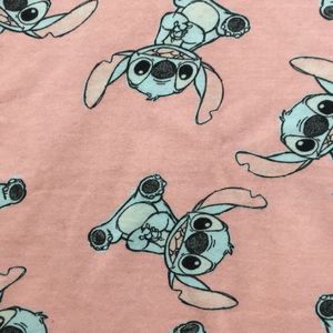 Lilo And Stitch Print Peach T-shirt for Women