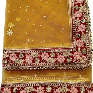 Women's Embroidered Net Dupatta.