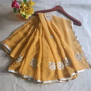 Mustard Clr Saree