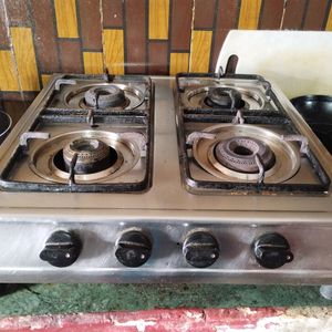 Steel Ges Chulha 4 Burner New Model