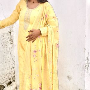 Yellow Kurti Set For Women