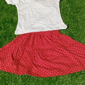 Baby Girls Skirt And T-shirt