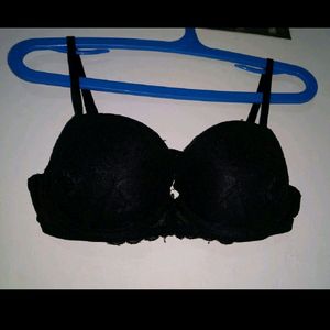 Padded & Wired* Black Lacy Bra