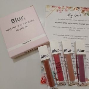 Blur Mini “Dude Don’t Touch My Gloss!” Pack Of 4