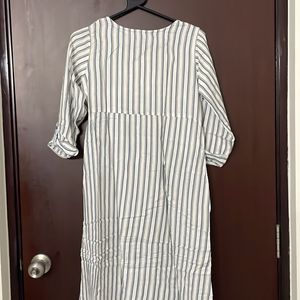 White Blue Strip Kurta For Women