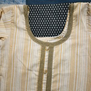 Gold Colour Kurta (With Shoulder Straps Inside )