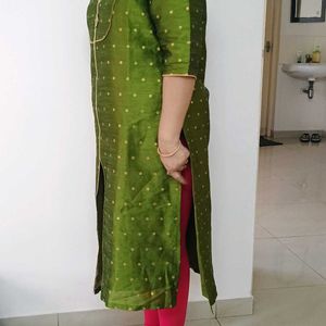 Green Festive Kurta