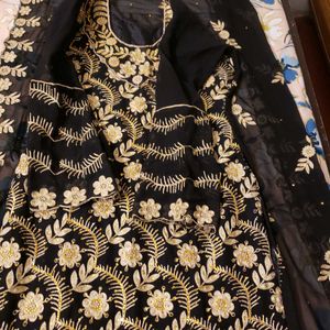 Z Black Patiyala Set Suit 1 Margin No Flaws