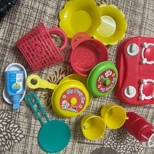 Kitchen And Doll Set For Baby Girl