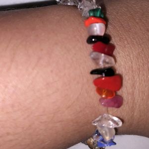 Evil Eye Chip Beads Bracelet