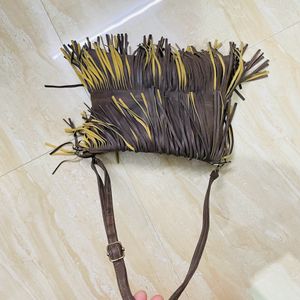 Brown Boho/frill Bag