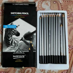 Set Of 11 Sketching Pencil Artist Grade