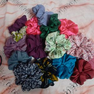 Pack Of 10 Colourfull Scrunchies