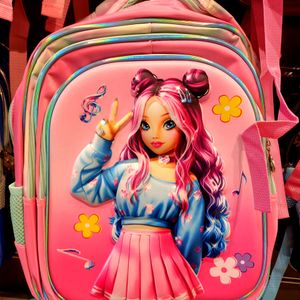 Kids 3D Girl Print High Quality Pink Color Bag