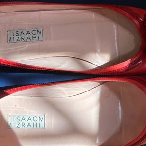 Isaac Mizhrah Red Ballerina Shoes