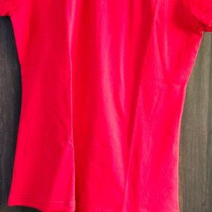 Plain Red Tshirt For Girls