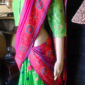 Laapaata Ladies Jamdani Cotton Lehenga With Choli