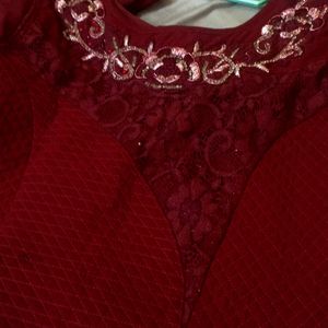 Long Kurta. Maroon Colour