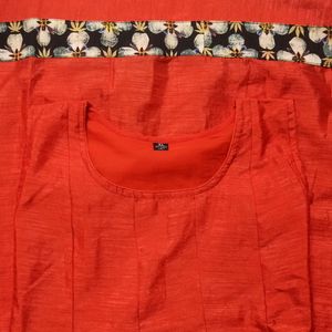 Beautiful orange Anarkali Kurta