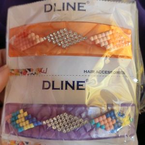 2 Packed Diamond Studded Hair Pins / Clips