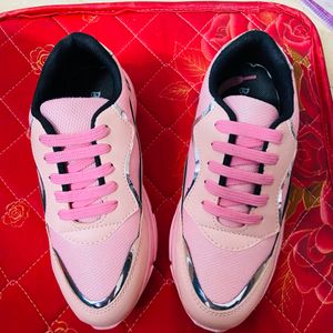 Pink Womens And Girls Sneakrrs