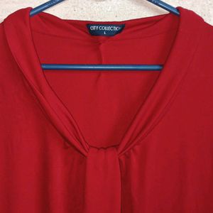 Women's Summer Fashion Top Half-sleeve Red ♥️